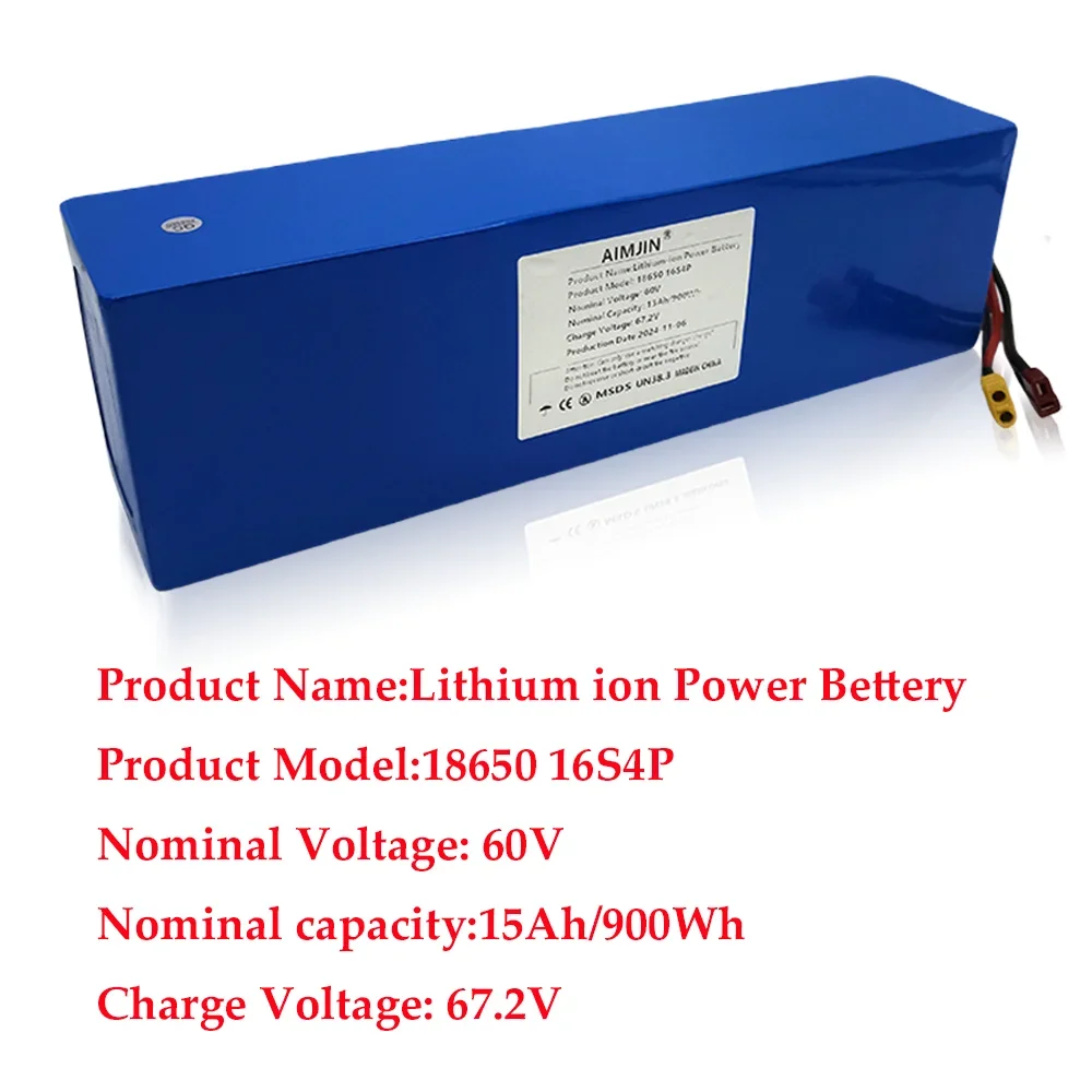 60V 15Ah battery 16S4P 15000mA - 60V 50Ah Electric Scooter Battery review and price
