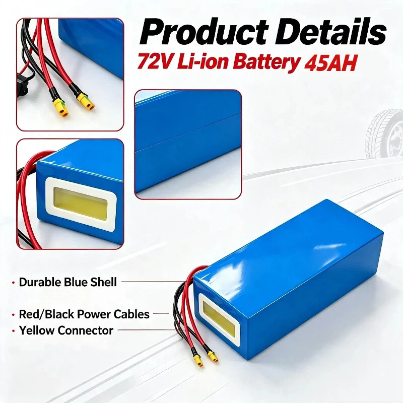 72V 45Ah Lithium Ion Triangle  - 72V 40Ah Lifepo4 Battery Pack review and price